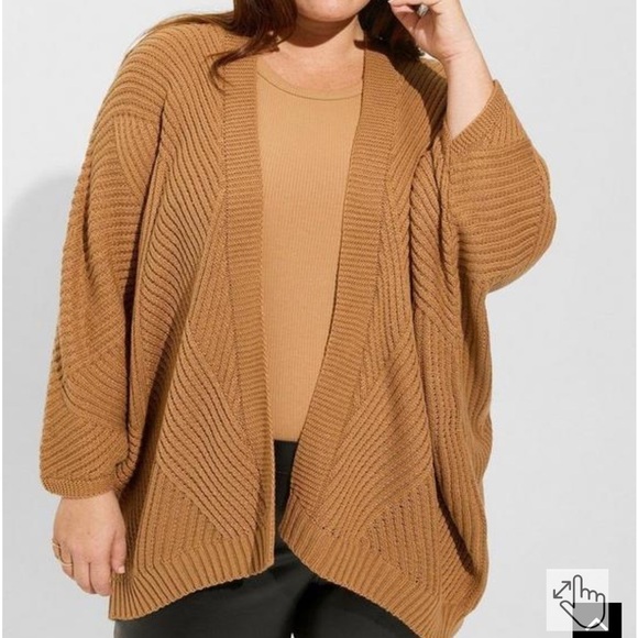 Torrid Textured Knit Dolman Wrap - Picture 1 of 2